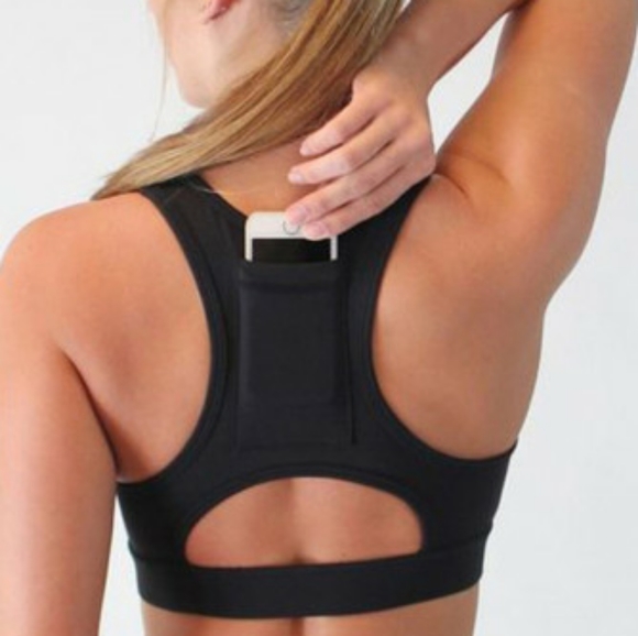 New 2 Pack Back Pocket Sport Bra - Picture 2 of 5
